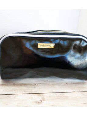 Philosophy Make Up Bag New Black White Minimalist Travel Bag Coastal Grandma
